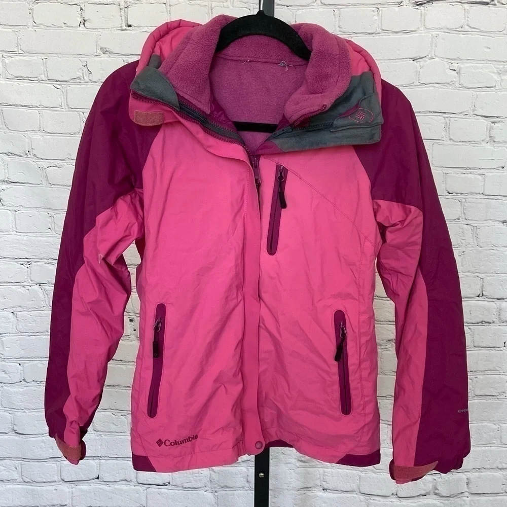 Columbia Kids Jacket with Fleece Liner Pink